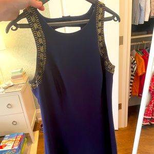 Lily Pulitzer navy dress with gold detail size 0